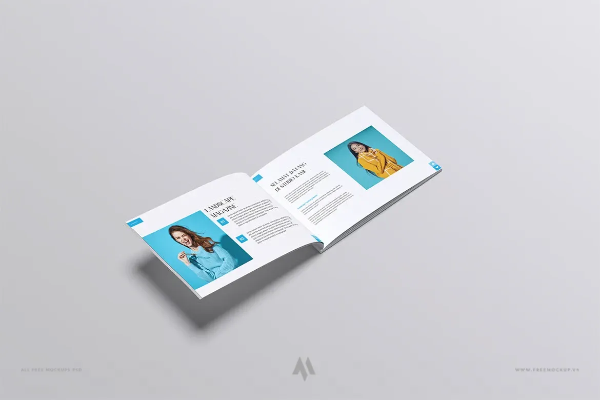 Mockup quyển tạp chí hiện đại và tinh tế