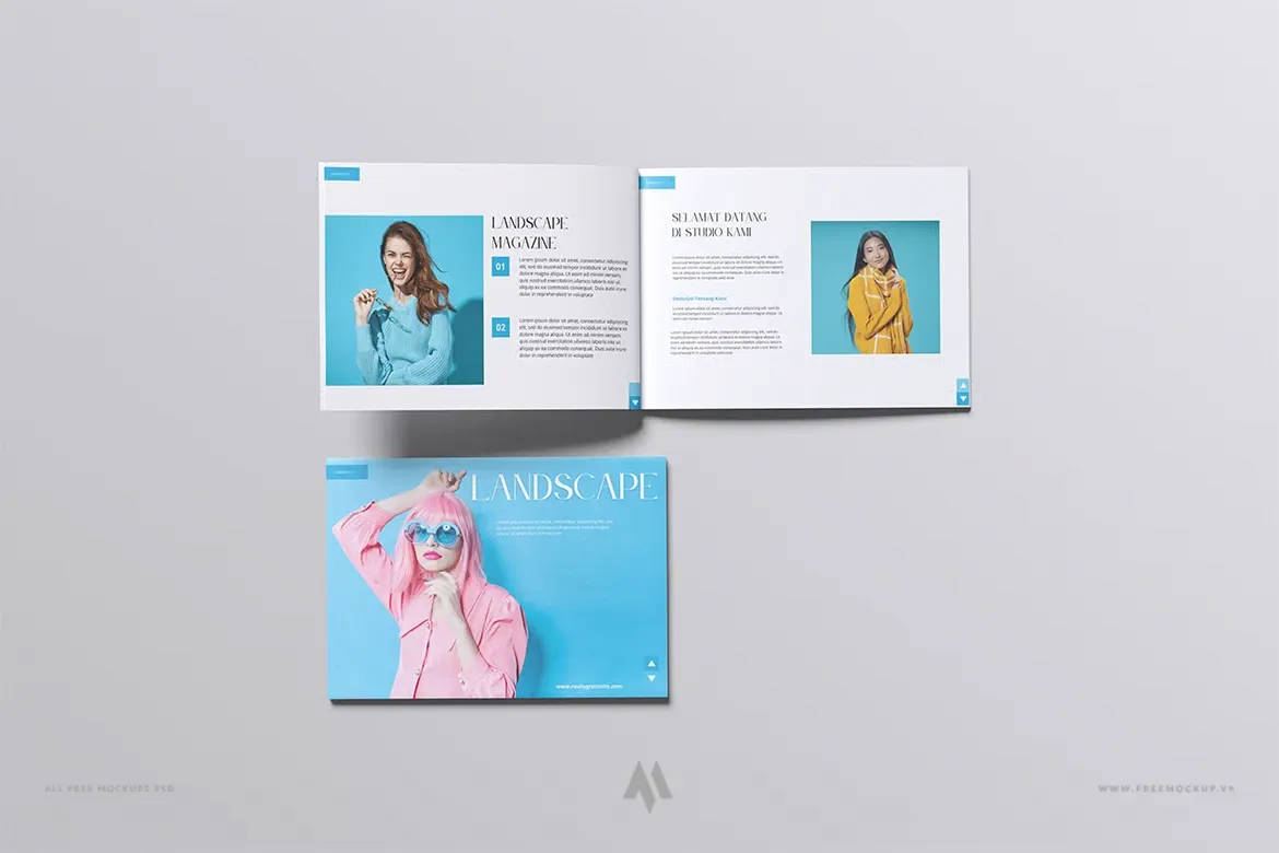 Mockup quyển tạp chí hiện đại và tinh tế