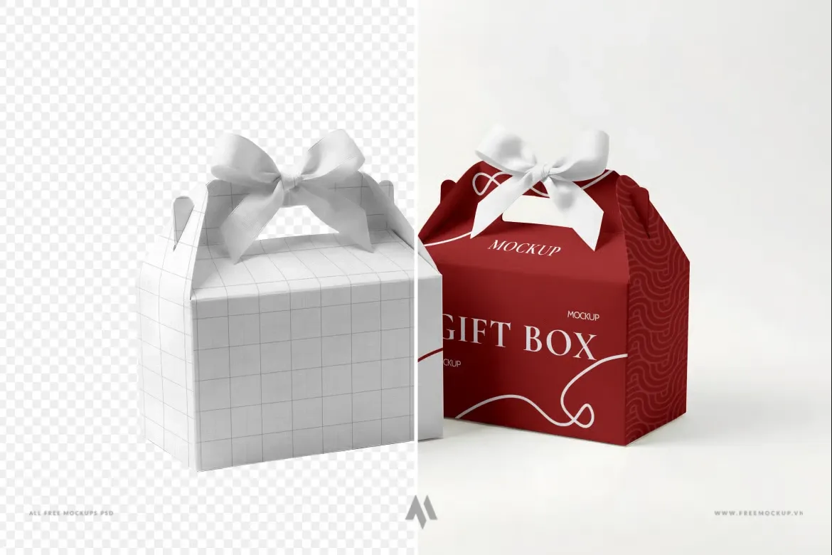 Mockup Hộp Quà Sang Trọng PSD Chuyên Nghiệp