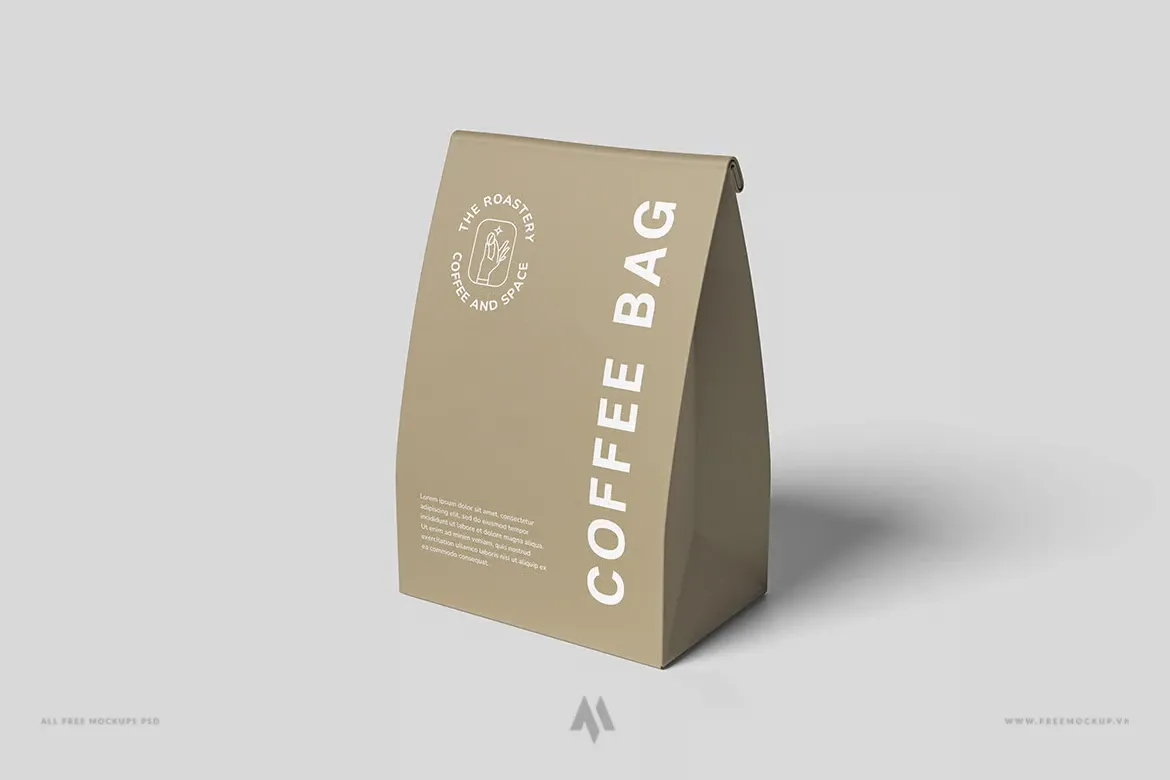 Coffee Bag Mockup: Bộ 3 File PSD Chất Lượng Cao, Dễ Tùy Chỉnh