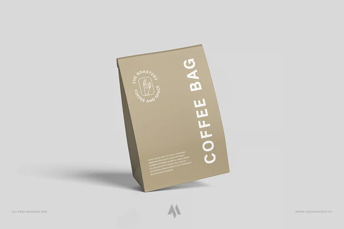 Coffee Bag Mockup: Bộ 3 File PSD Chất Lượng Cao, Dễ Tùy Chỉnh