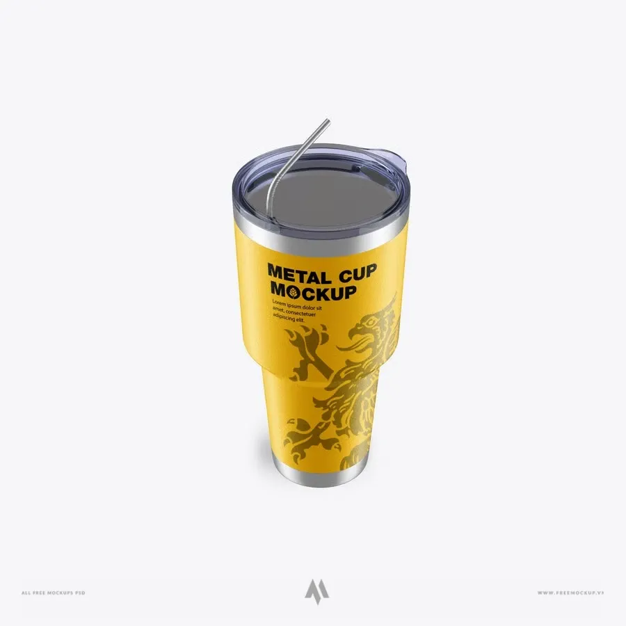 Mockup bình nước inox