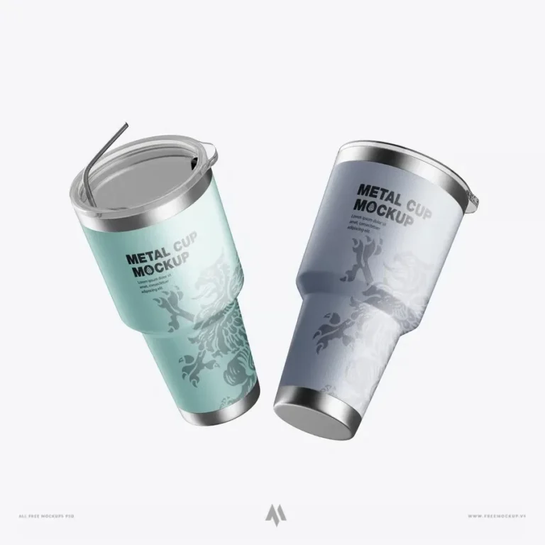 Mockup bình nước inox