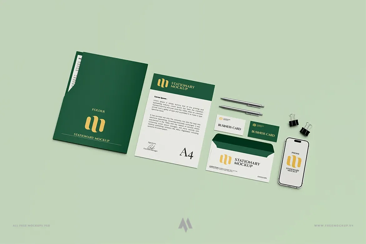 Mockup Bộ Nhận Diện Thương Hiệu Chuyên Nghiệp