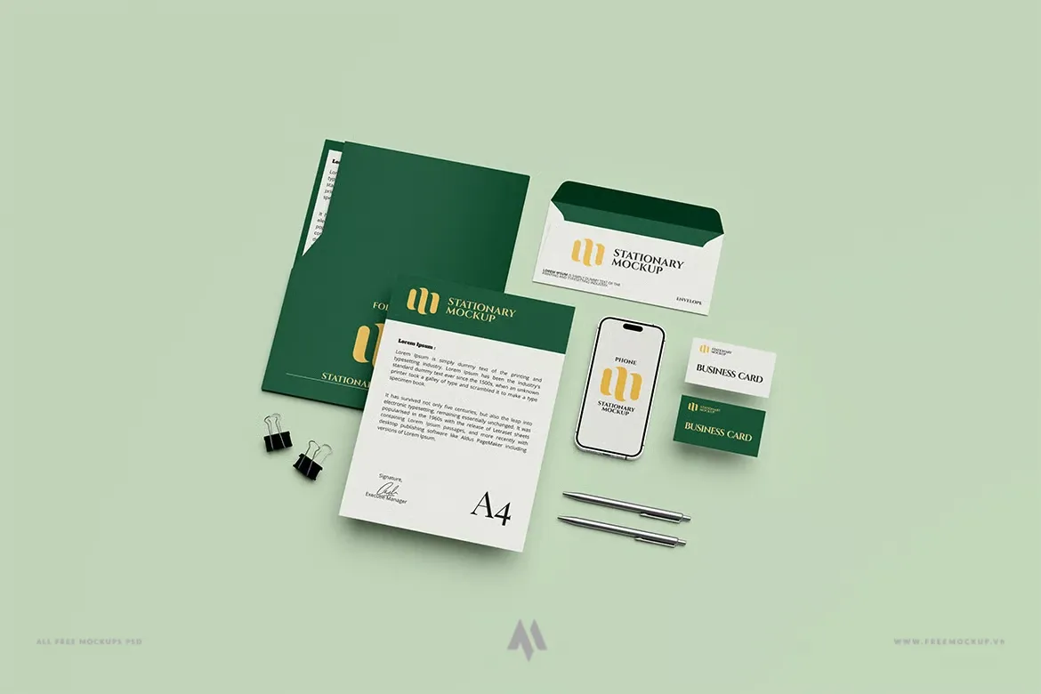 Mockup Bộ Nhận Diện Thương Hiệu Chuyên Nghiệp