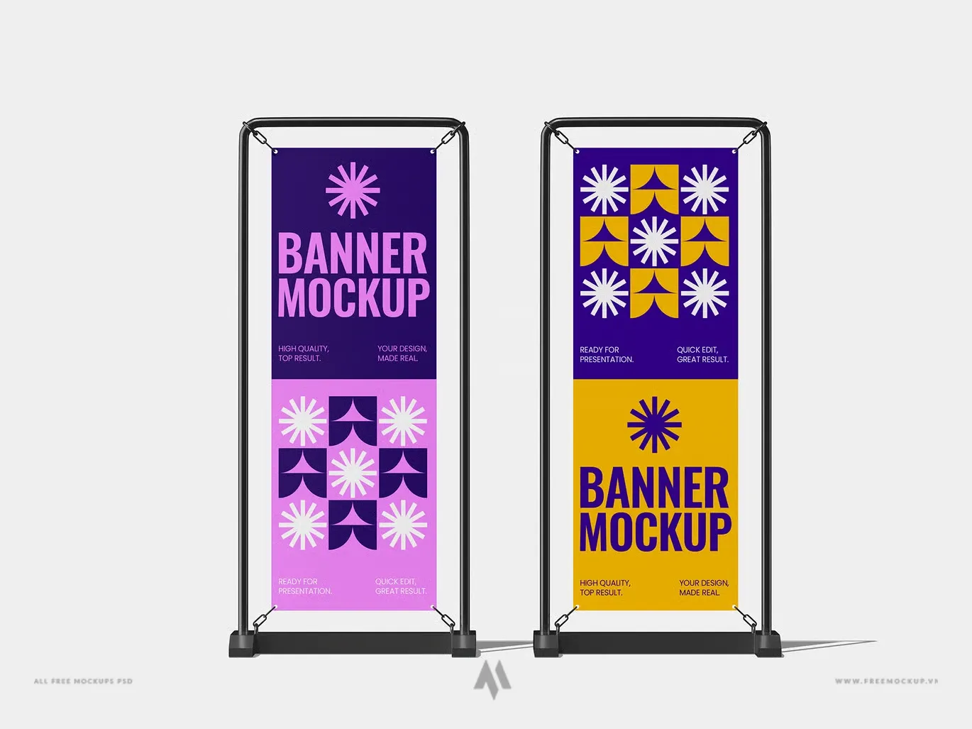 Mockup standee chân sắt cố định sự kiện