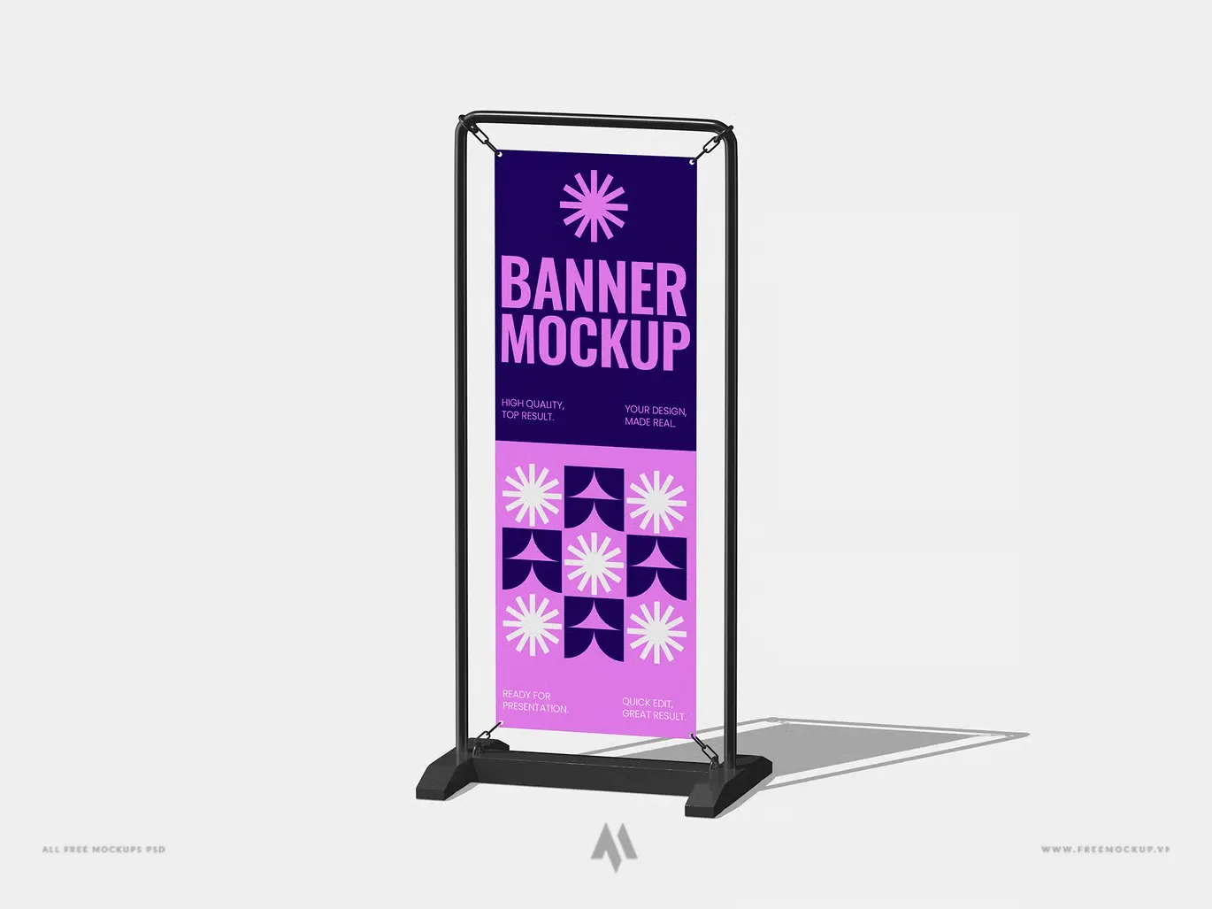 Mockup standee chân sắt cố định sự kiện
