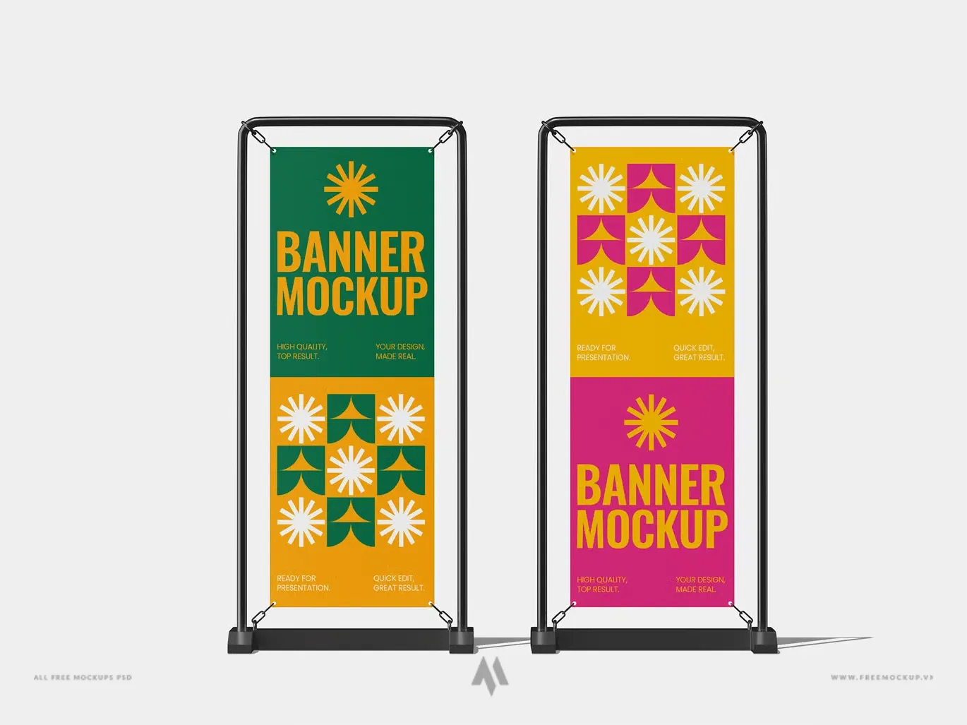 Mockup standee chân sắt cố định sự kiện