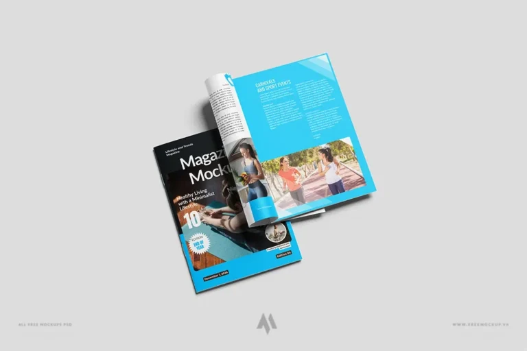 Mockup Tạp Chí A4 PSD Chuyên Nghiệp