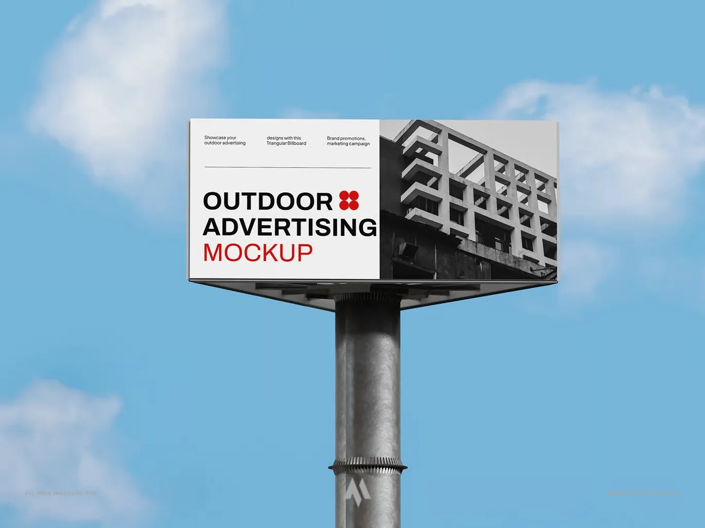 Quảng Cáo Ấn Tượng: Mockup Billboard Tam Giác!