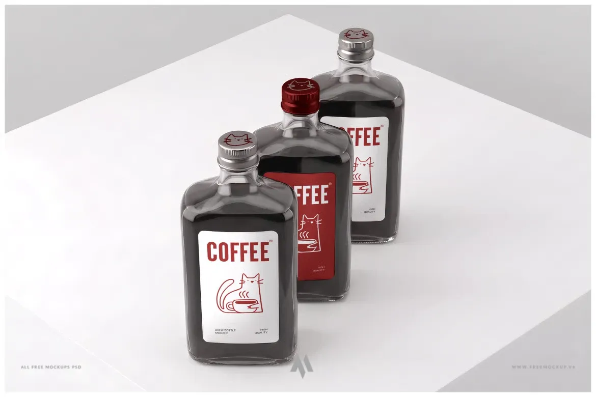 Mockup Chai Cà Phê Cold Brew PSD