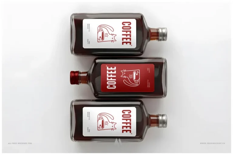 Mockup Chai Cà Phê Cold Brew PSD