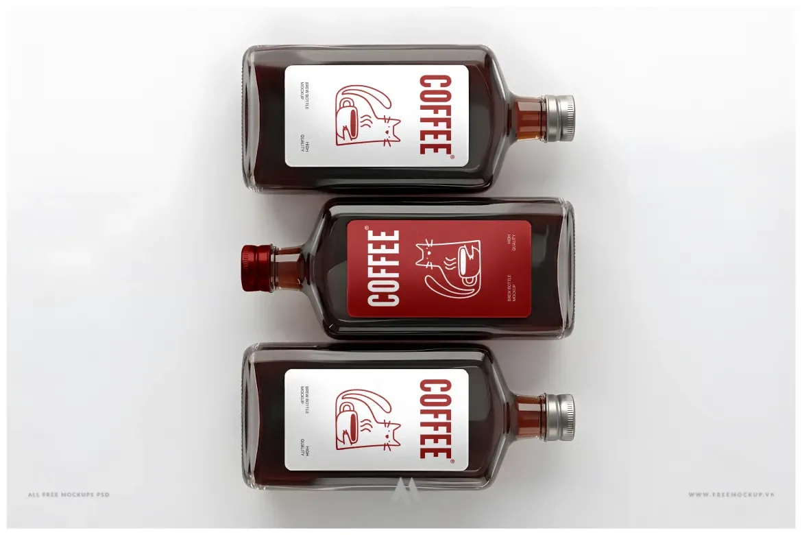 Mockup Chai Cà Phê Cold Brew PSD