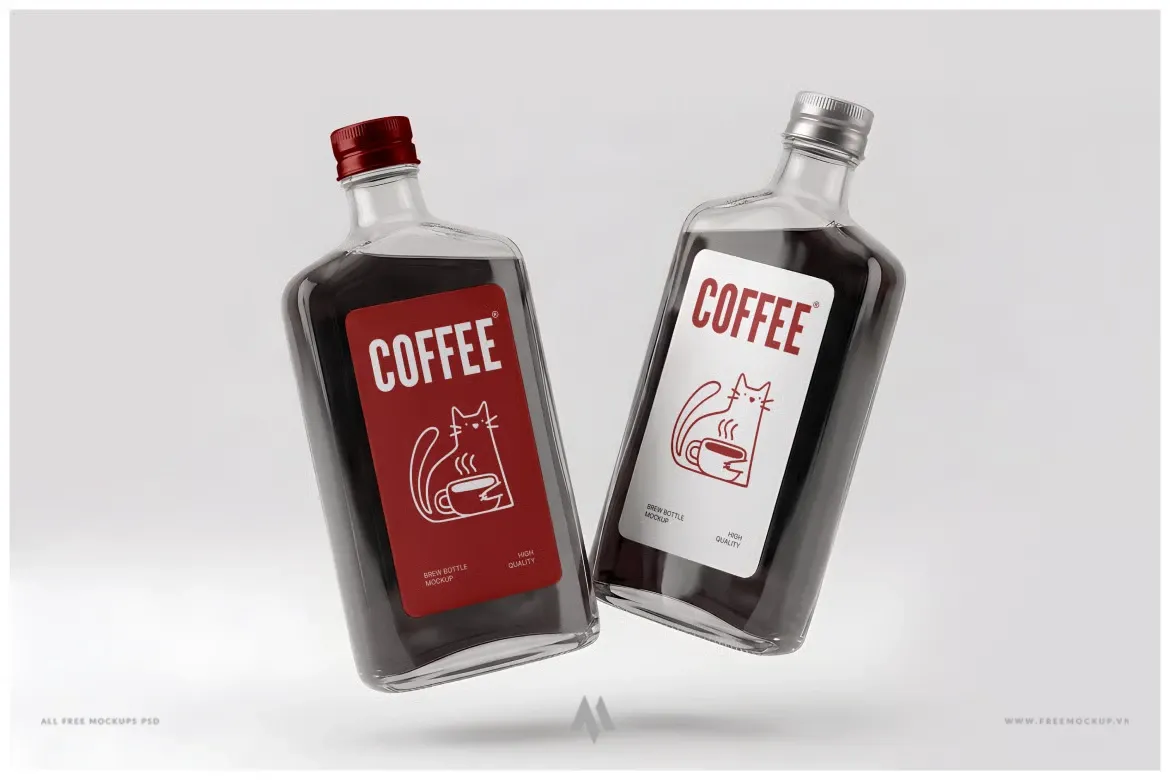 Mockup Chai Cà Phê Cold Brew PSD