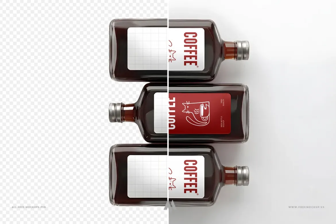 Mockup Chai Cà Phê Cold Brew PSD