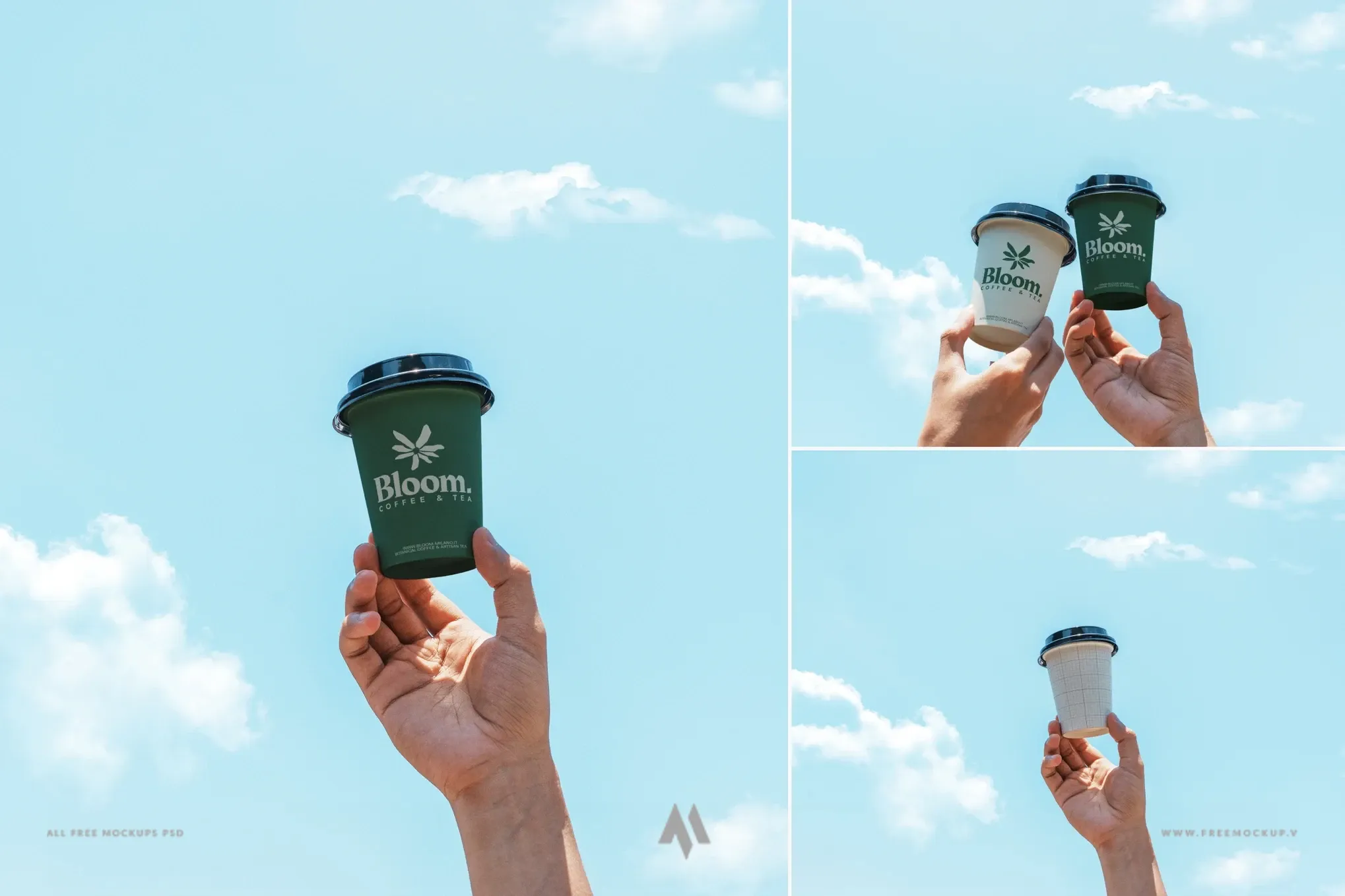 Mockup Cốc Giấy Cầm Tay Ngoài Trời PSD Chuyên Nghiệp