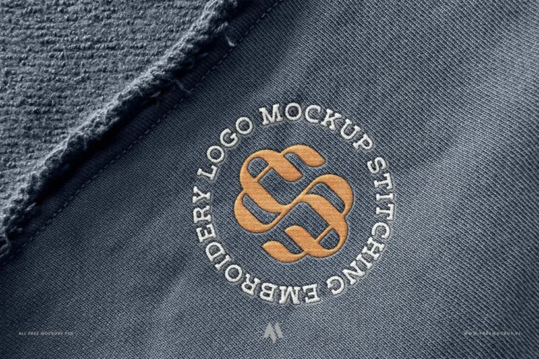 Mockup Logo thêu chuyên nghiệp PSD