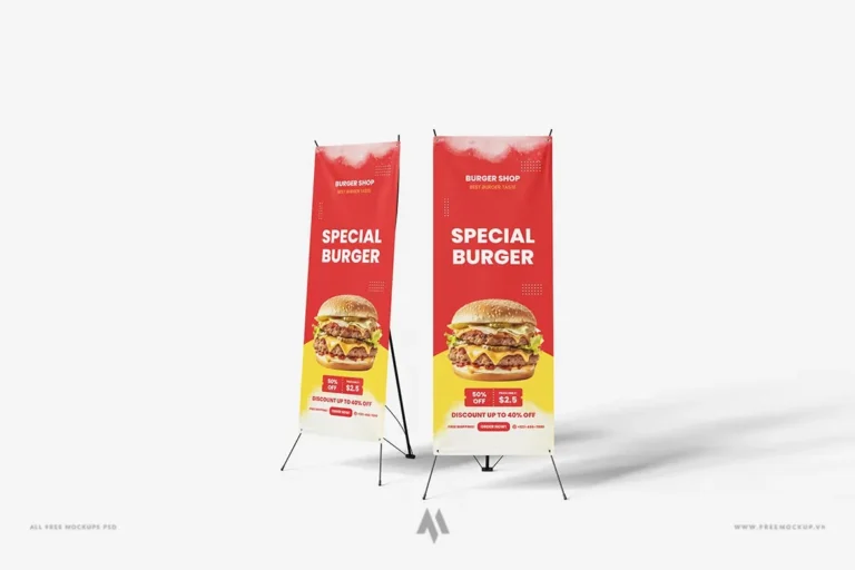 Mockup Standee Chữ X miễn phí