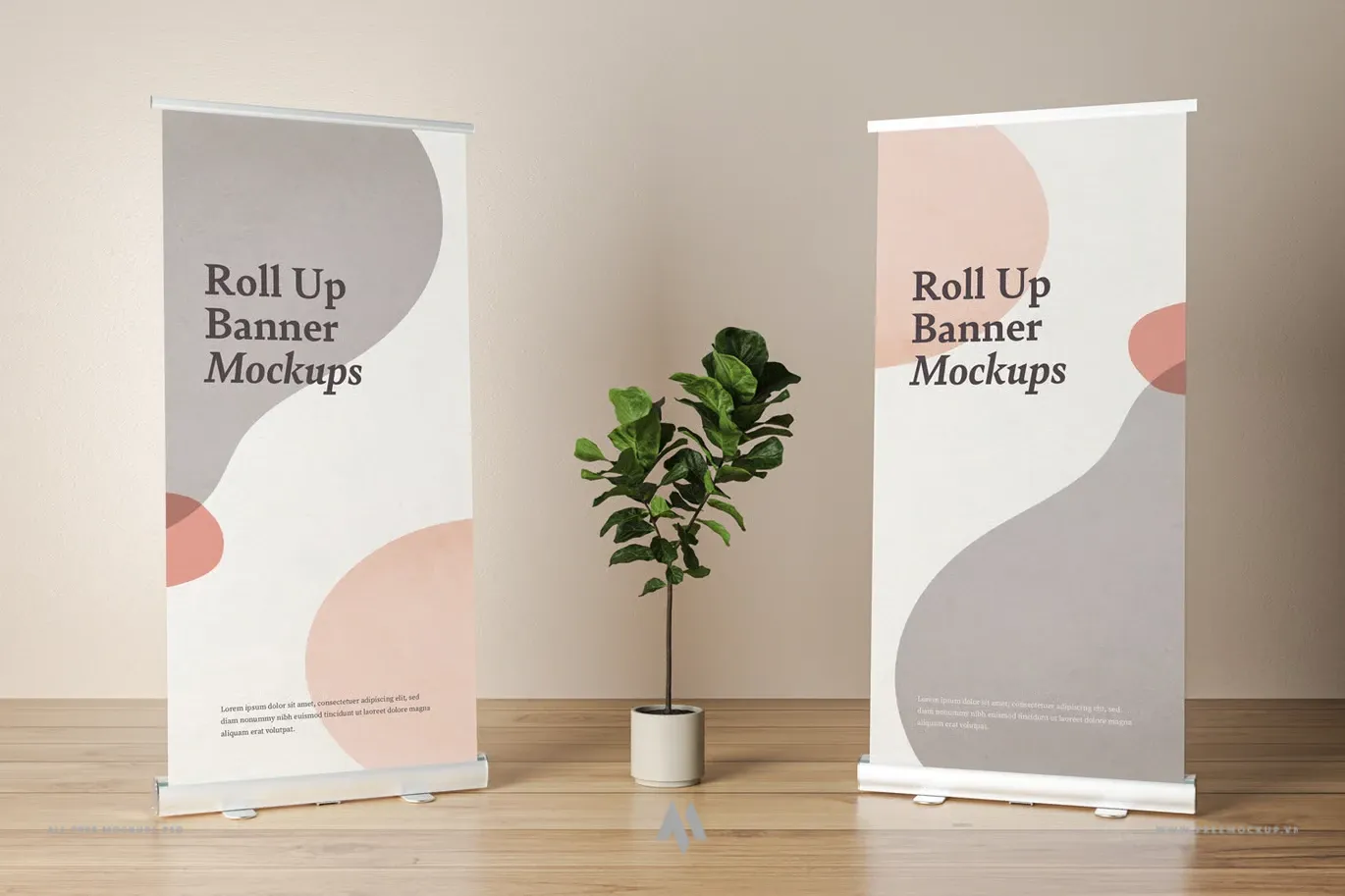 Mockup Standee cuốn chân nhôm chuyên nghiệp