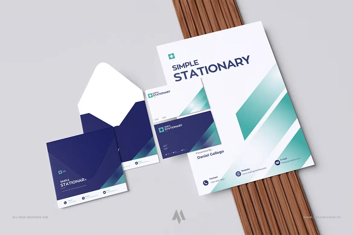Mockup Văn Phòng  phẩm Chuyên Nghiệp PSD