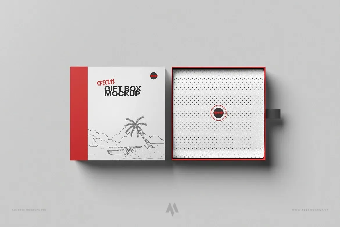 Tải Mockup Hộp Quà Sang Trọng PSD Miễn Phí Ngay!