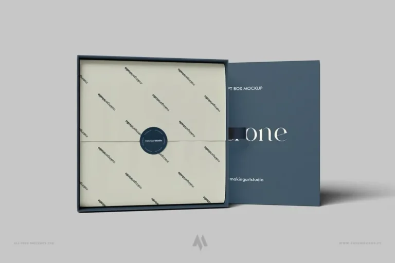 Mockup Hộp Quà Tặng Chuyên Nghiệp PSD Miễn Phí