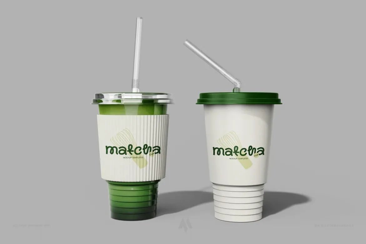Thiết Kế Đồ Uống: Mockup Ly Matcha Hiện Đại!
