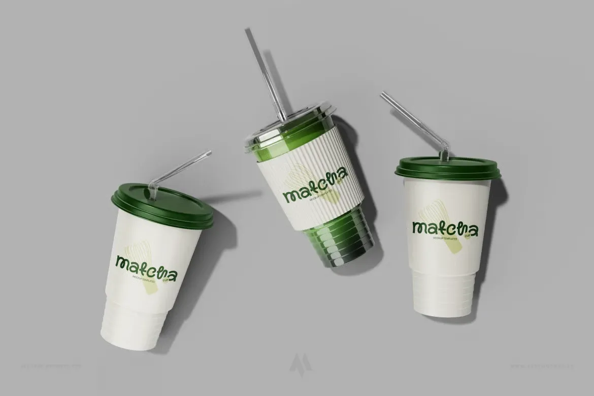 Thiết Kế Đồ Uống: Mockup Ly Matcha Hiện Đại!