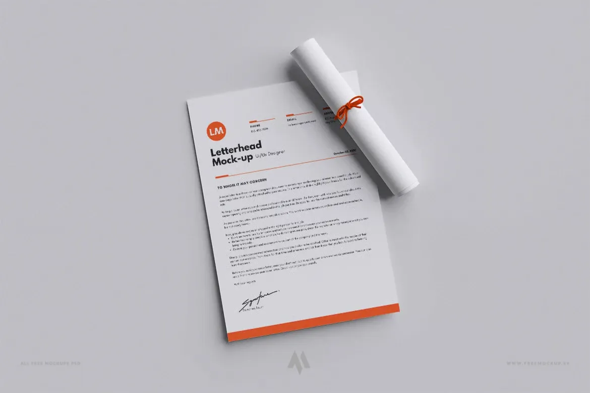 Mockup A4 Letterhead Chuyên Nghiệp PSD Miễn Phí Ngay