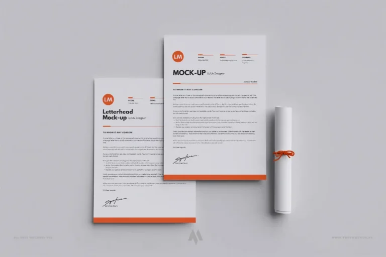 Mockup A4 Letterhead Chuyên Nghiệp PSD Miễn Phí Ngay
