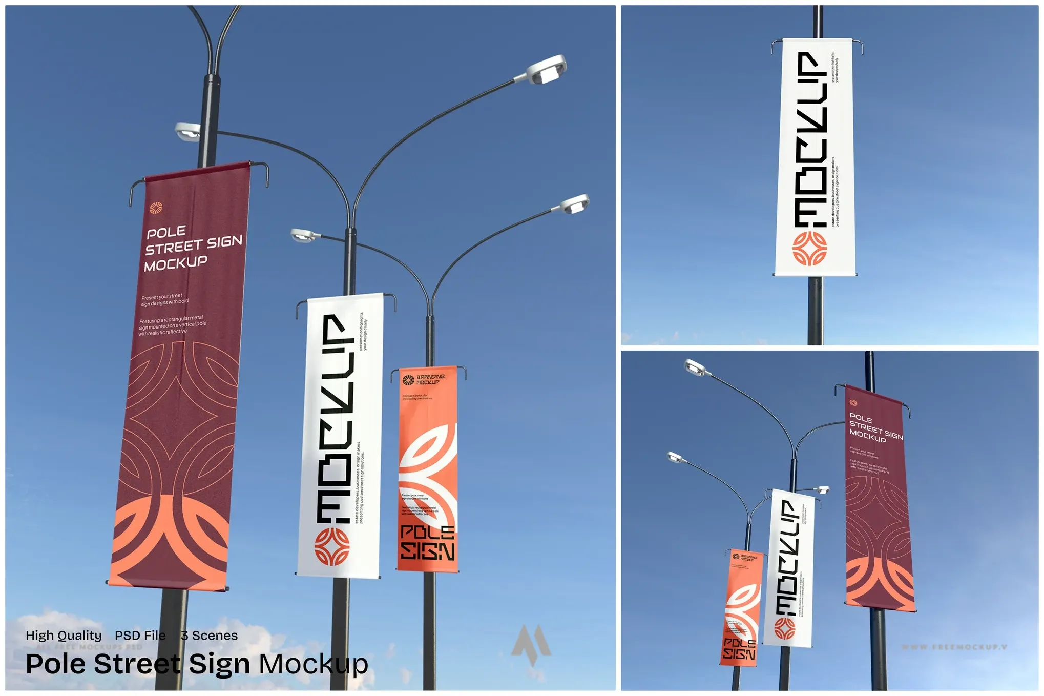 Mockup Bandroll Treo Cột Điện PSD: Trình Bày Ấn Tượng Cho Sự Kiện
