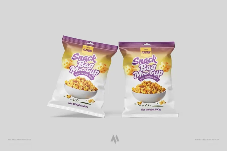 Mockup bao bì Snack chuyên nghiệp