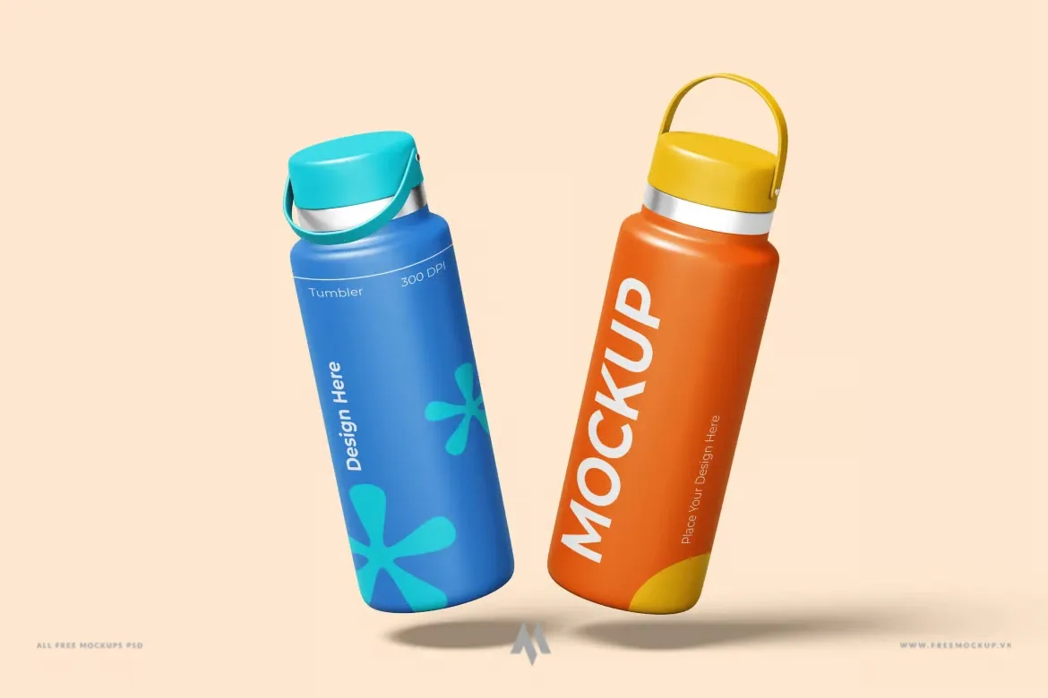 Mockup Bình Giữ Nhiệt Tumbler PSD Chuyên Nghiệp Miễn Phí