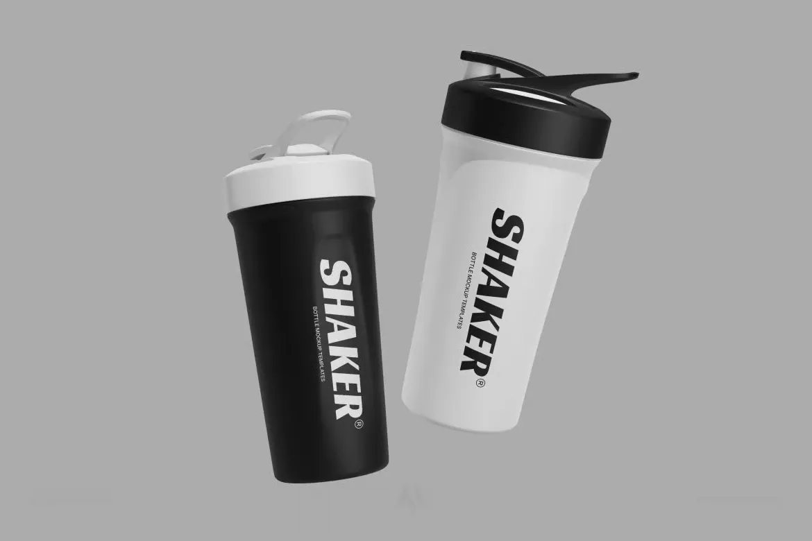 Mockup Chai Shaker Thể Thao Chuyên Nghiệp PSD Miễn Phí