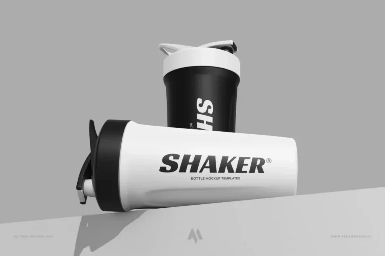 Mockup bình nước Shaker thể thao