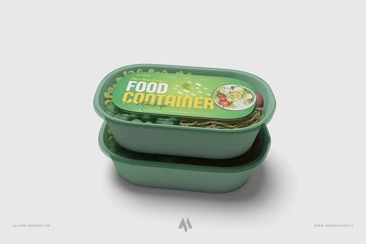 Mockup Hộp Đựng Thực Phẩm Chuyên Nghiệp Cho Branding Ấn Tượng