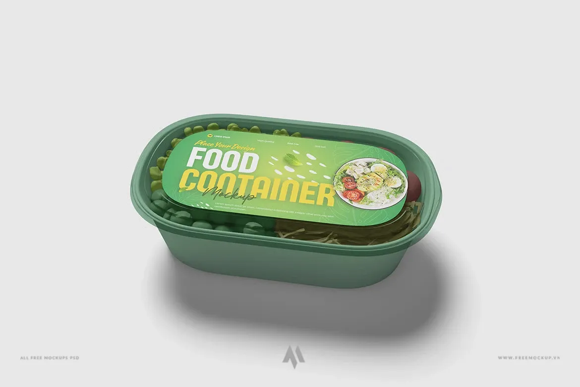 Mockup Hộp Đựng Thực Phẩm Chuyên Nghiệp Cho Branding Ấn Tượng
