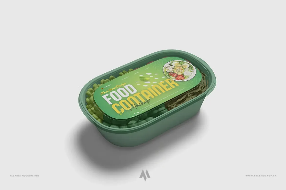 Mockup Hộp Đựng Thực Phẩm Chuyên Nghiệp Cho Branding Ấn Tượng