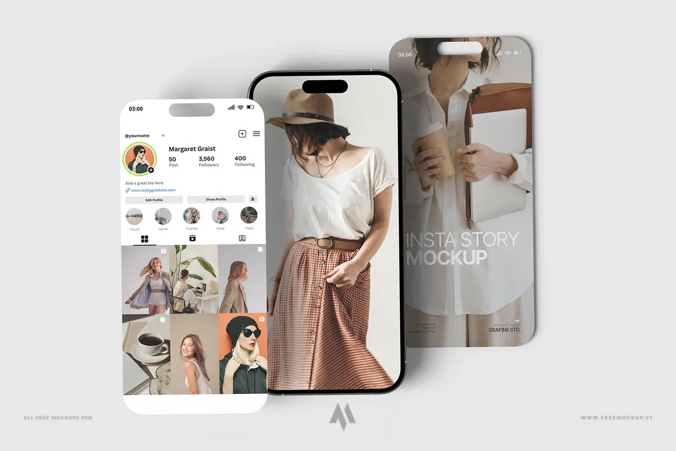 Mockup Instagram Story Chuyên Nghiệp PSD Miễn Phí