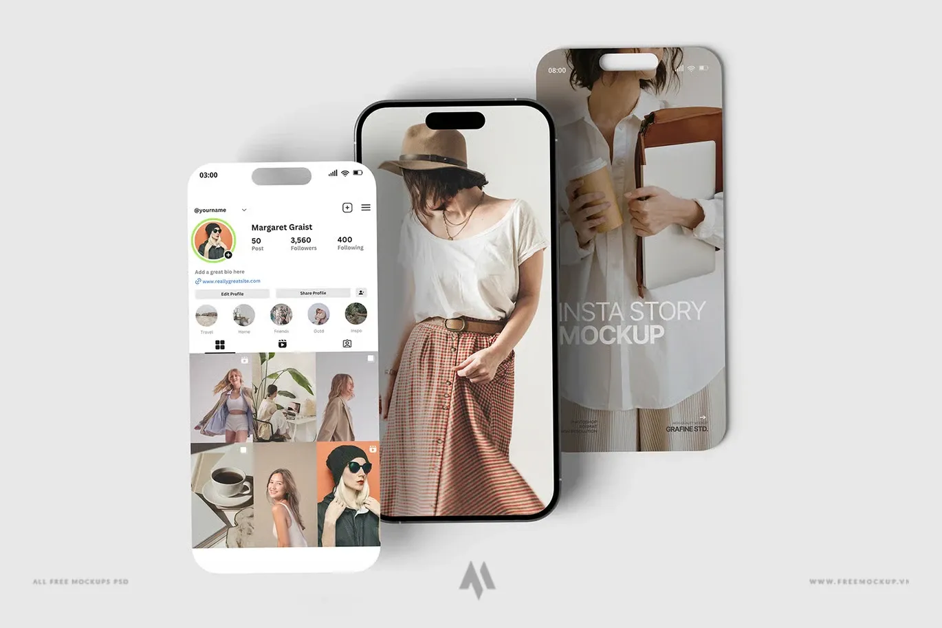 Mockup Instagram Story Chuyên Nghiệp PSD Miễn Phí