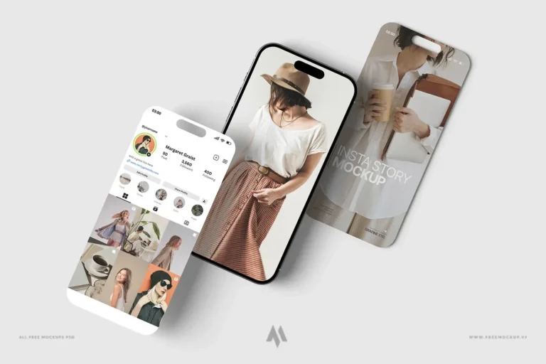 Mockup Instagram Story Chuyên Nghiệp PSD Miễn Phí