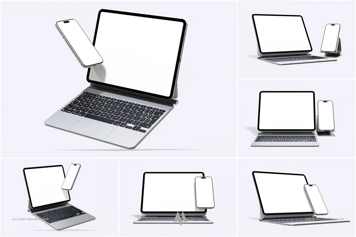 Mockup iPad iPhone Chuyên Nghiệp PSD Miễn Phí