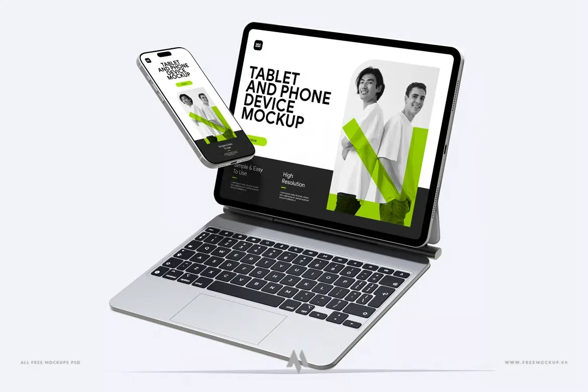 Mockup iPad iPhone Chuyên Nghiệp PSD Miễn Phí