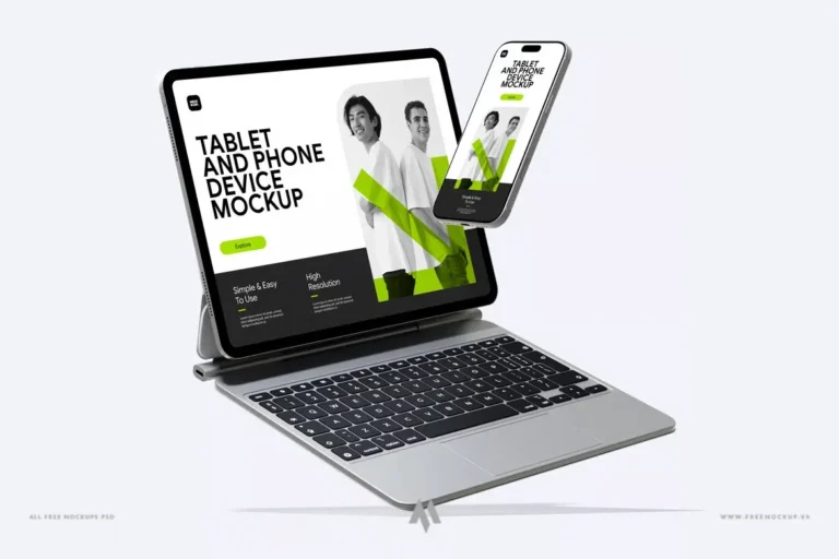 Mockup iPad iPhone Chuyên Nghiệp PSD Miễn Phí