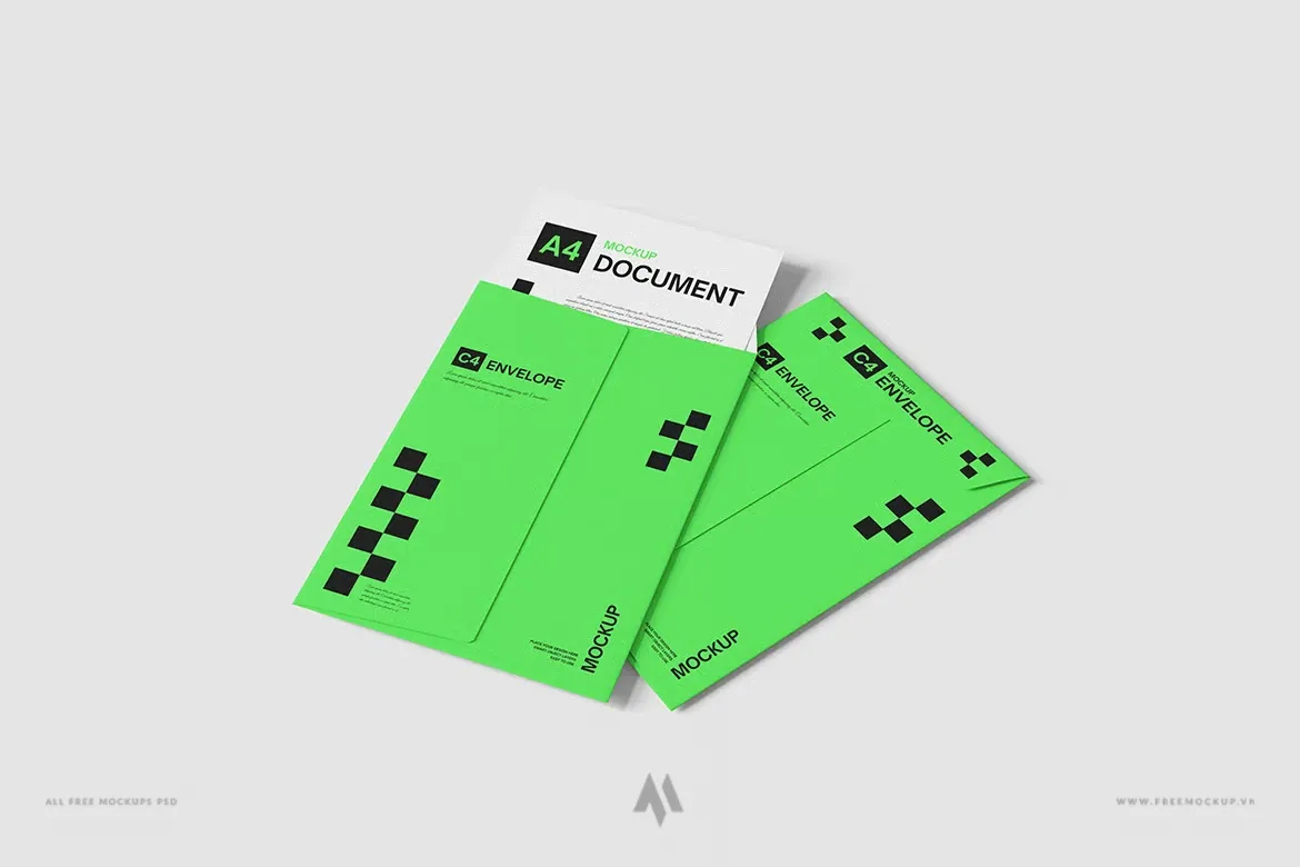 Mockup Phong Bì C4 PSD