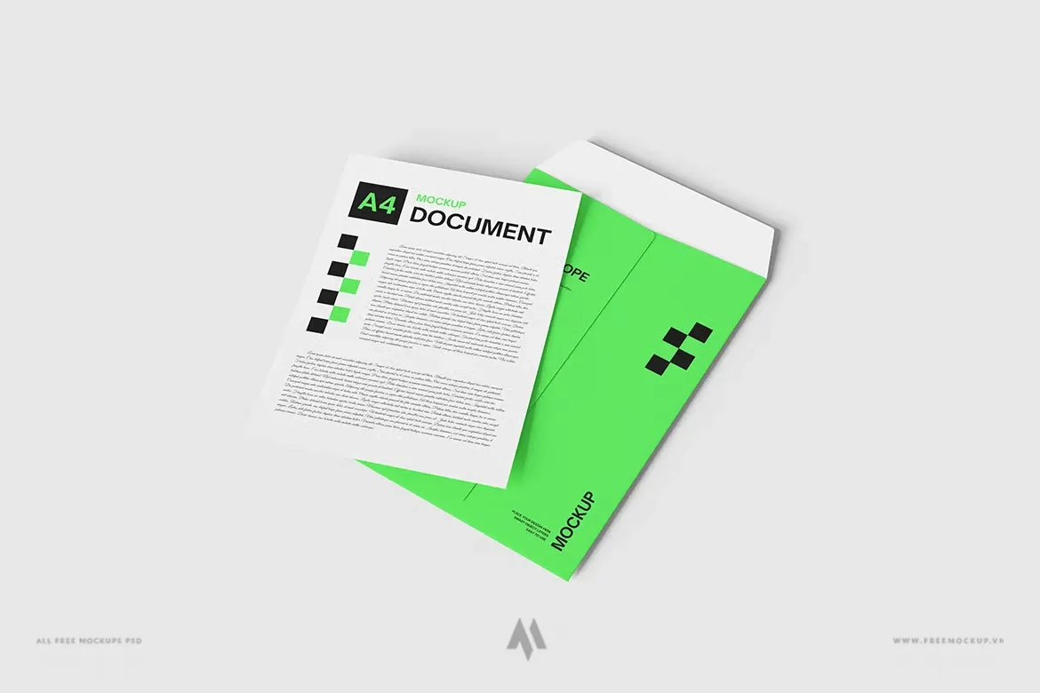 Mockup Phong Bì C4 PSD