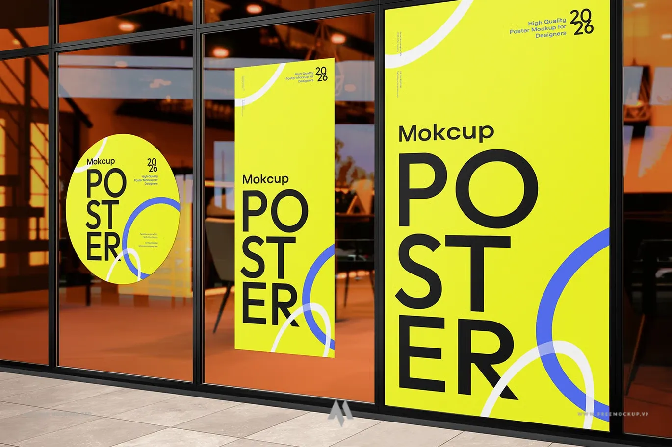 Mockup Poster Chuyên Nghiệp PSD Miễn Phí