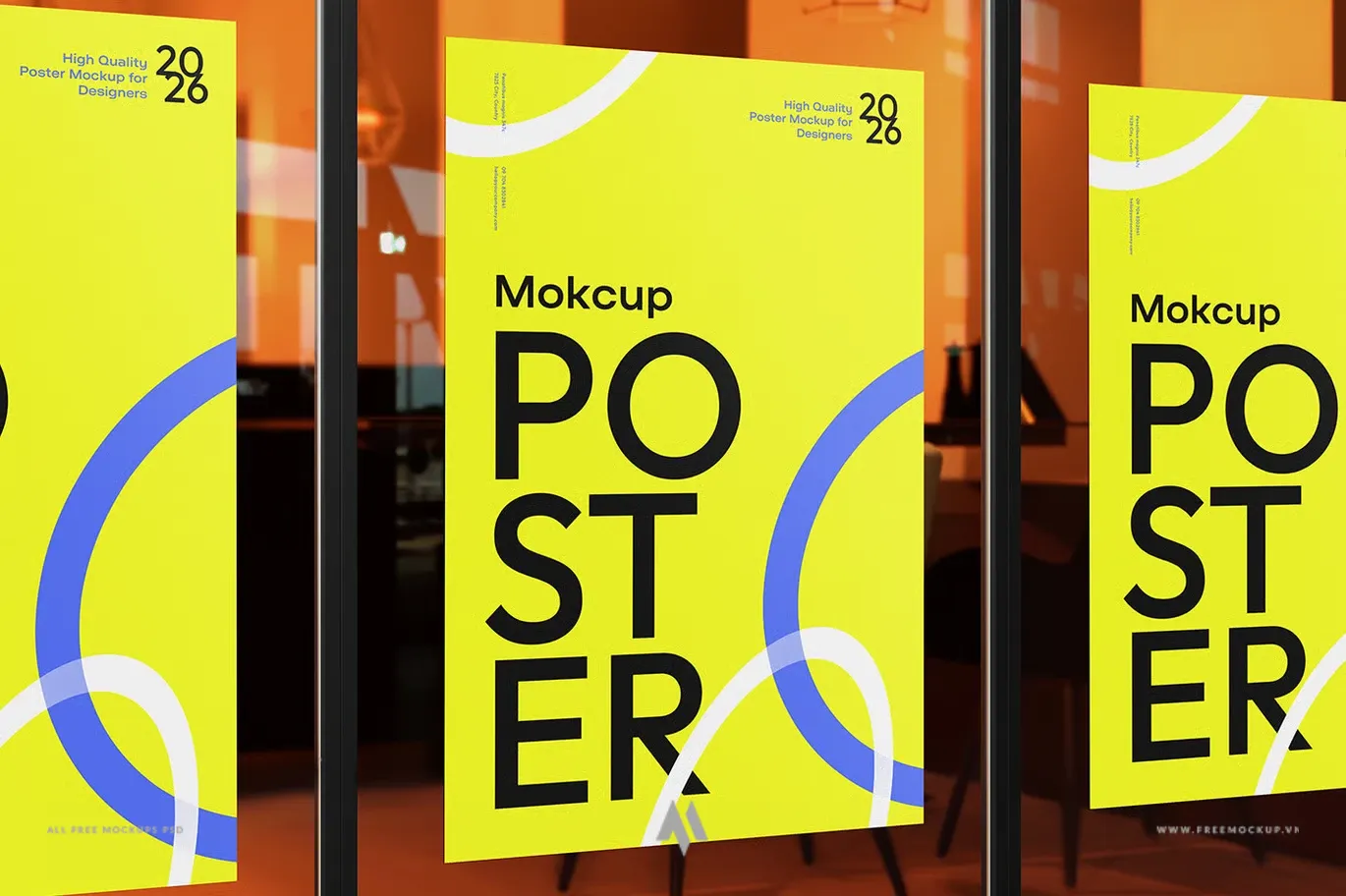 Mockup Poster Chuyên Nghiệp PSD Miễn Phí