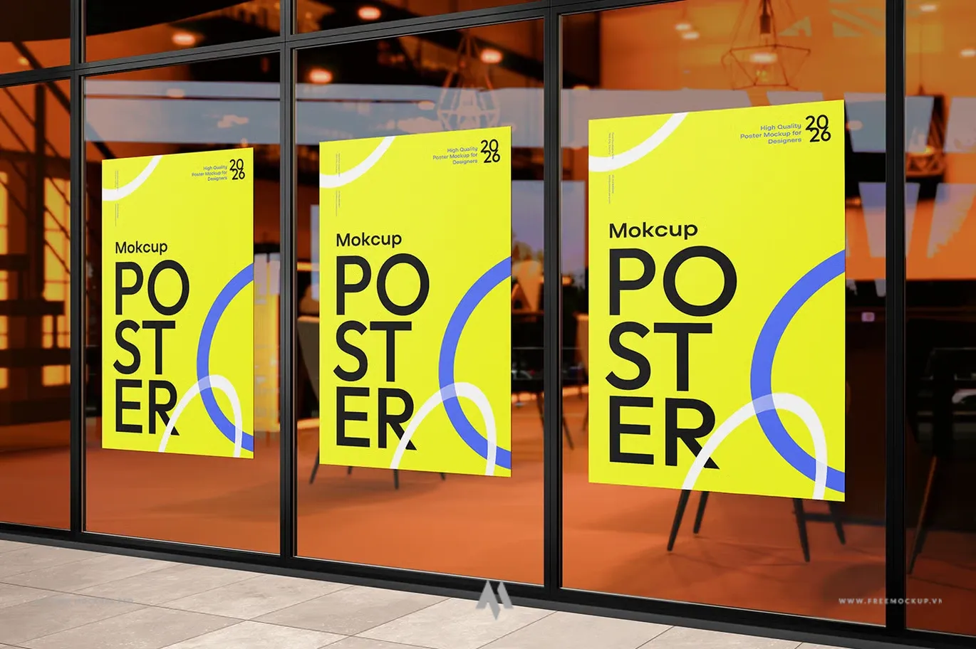 Mockup Poster Chuyên Nghiệp PSD Miễn Phí