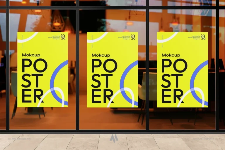 Mockup Poster Chuyên Nghiệp PSD Miễn Phí